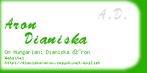 aron dianiska business card